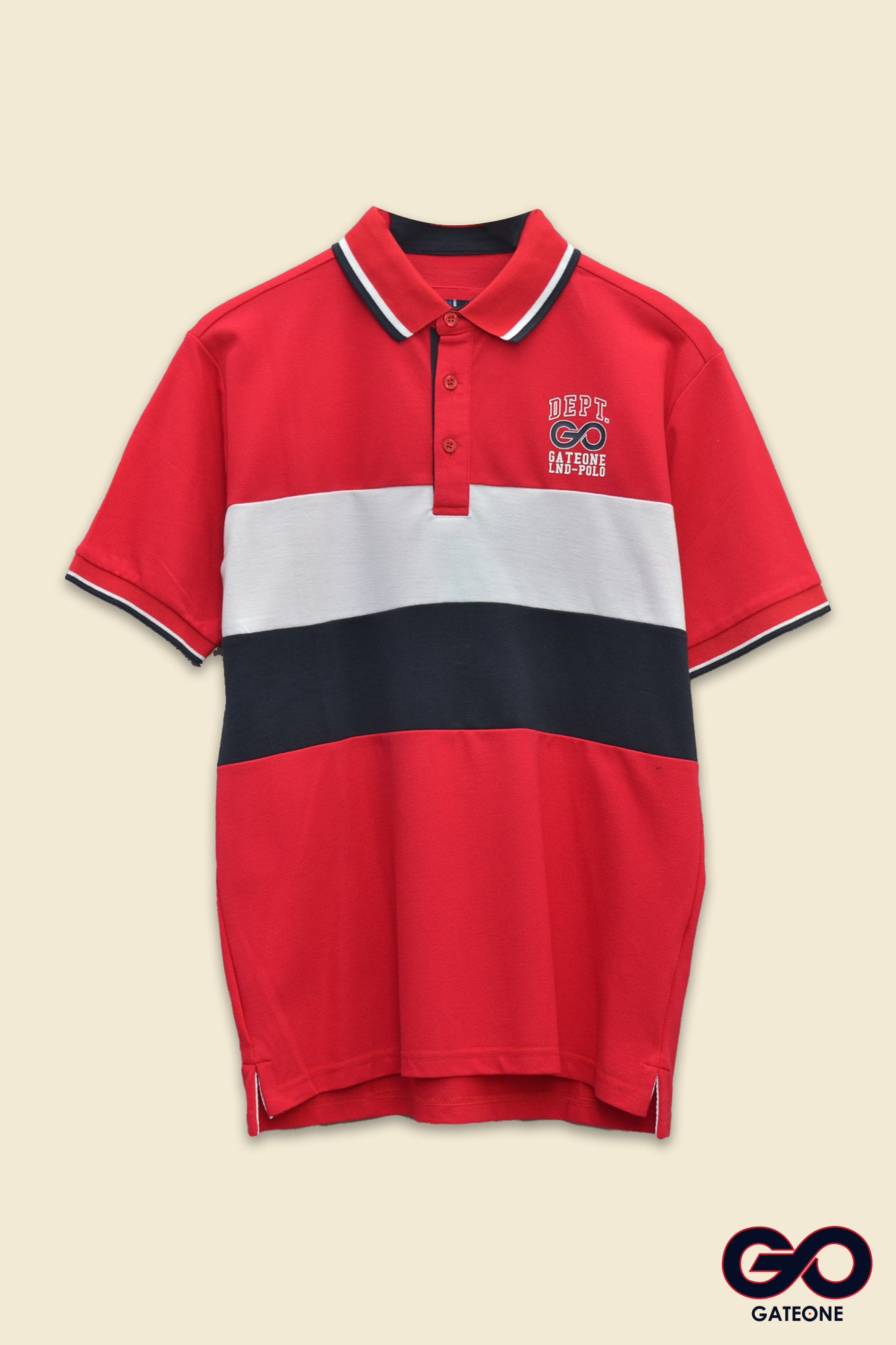 Playera para hombre Tipo Polo Bordada.