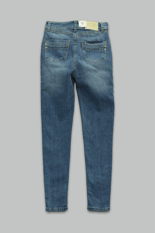 Pantalón skinny fit de mezclilla para mujer