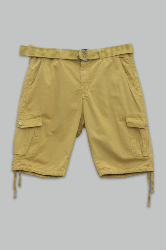 Bermuda de gabardina Cargo con Cinturon para hombre