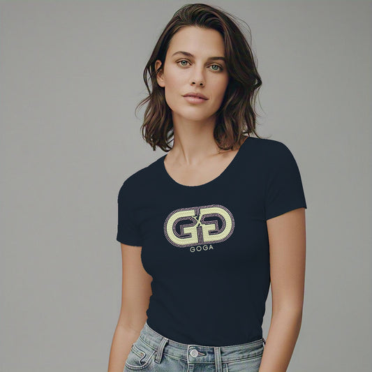 Playera de Pedrería y Estampada para Mujer