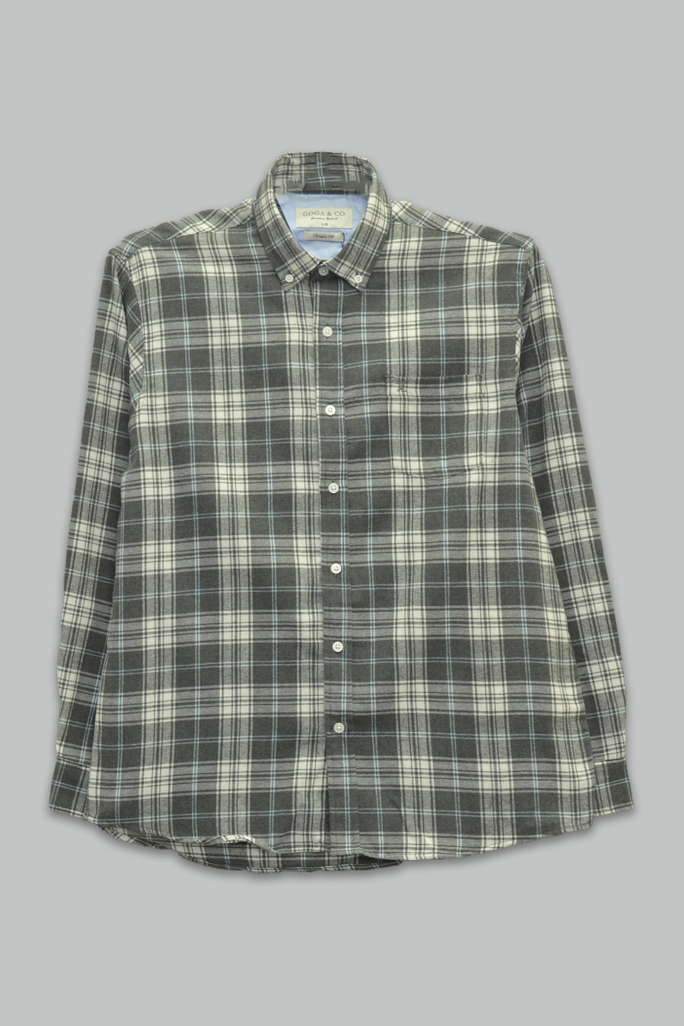 Camisa de Franela Para Hombre Classic Fit