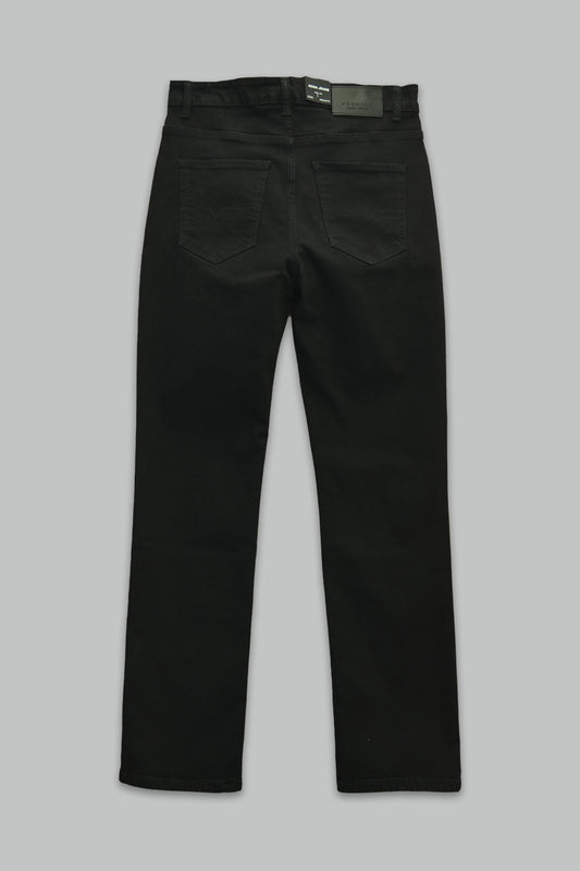 Pantalón de mezclilla Negro Regular Fit Stretch para hombre