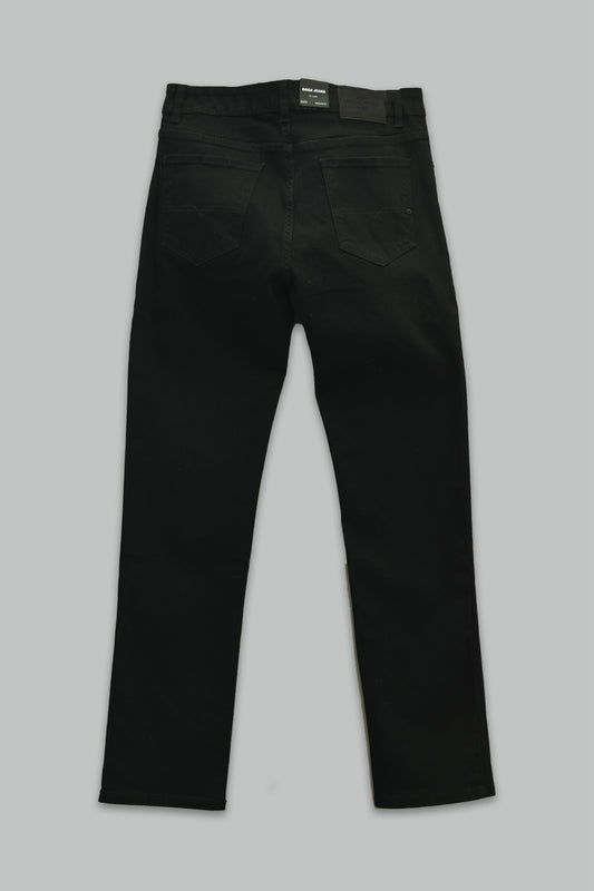 Pantalón Negro de mezclilla Regular Stretch Fit para hombre