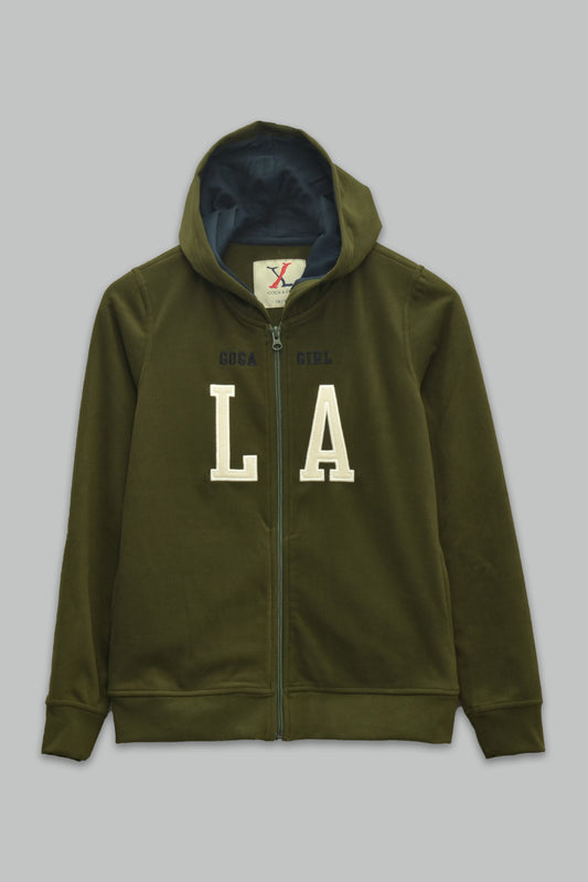 Sudadera Supersoft polar para Mujer bordada, con manga larga, bolsas frontales y cierre.