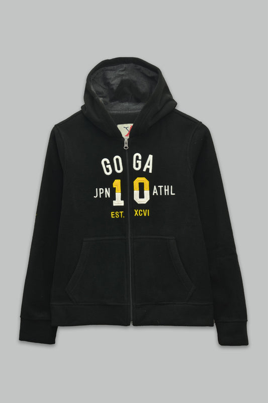 Sudadera polar para Mujer bordada, con manga larga, bolsas frontales y cierre.