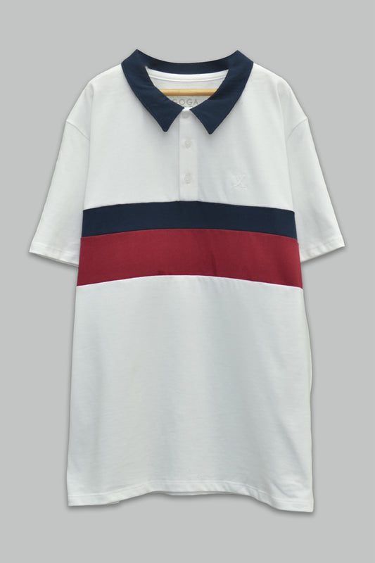 Playera Bordada Tipo Polo para niño