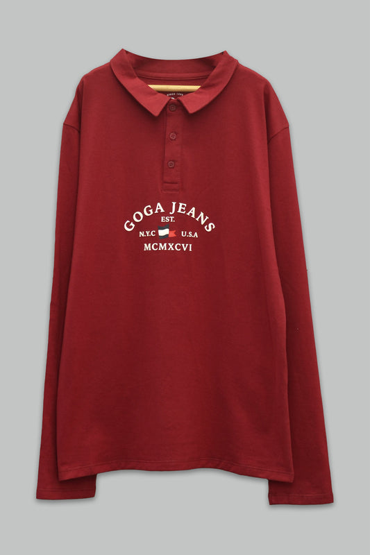 Playera Tipo Polo Estampada para niño