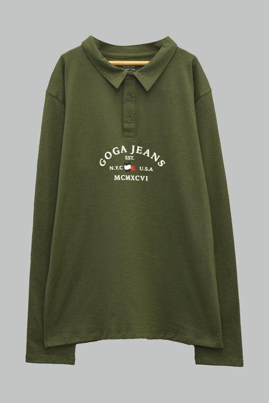 Playera Tipo Polo Estampada para niño