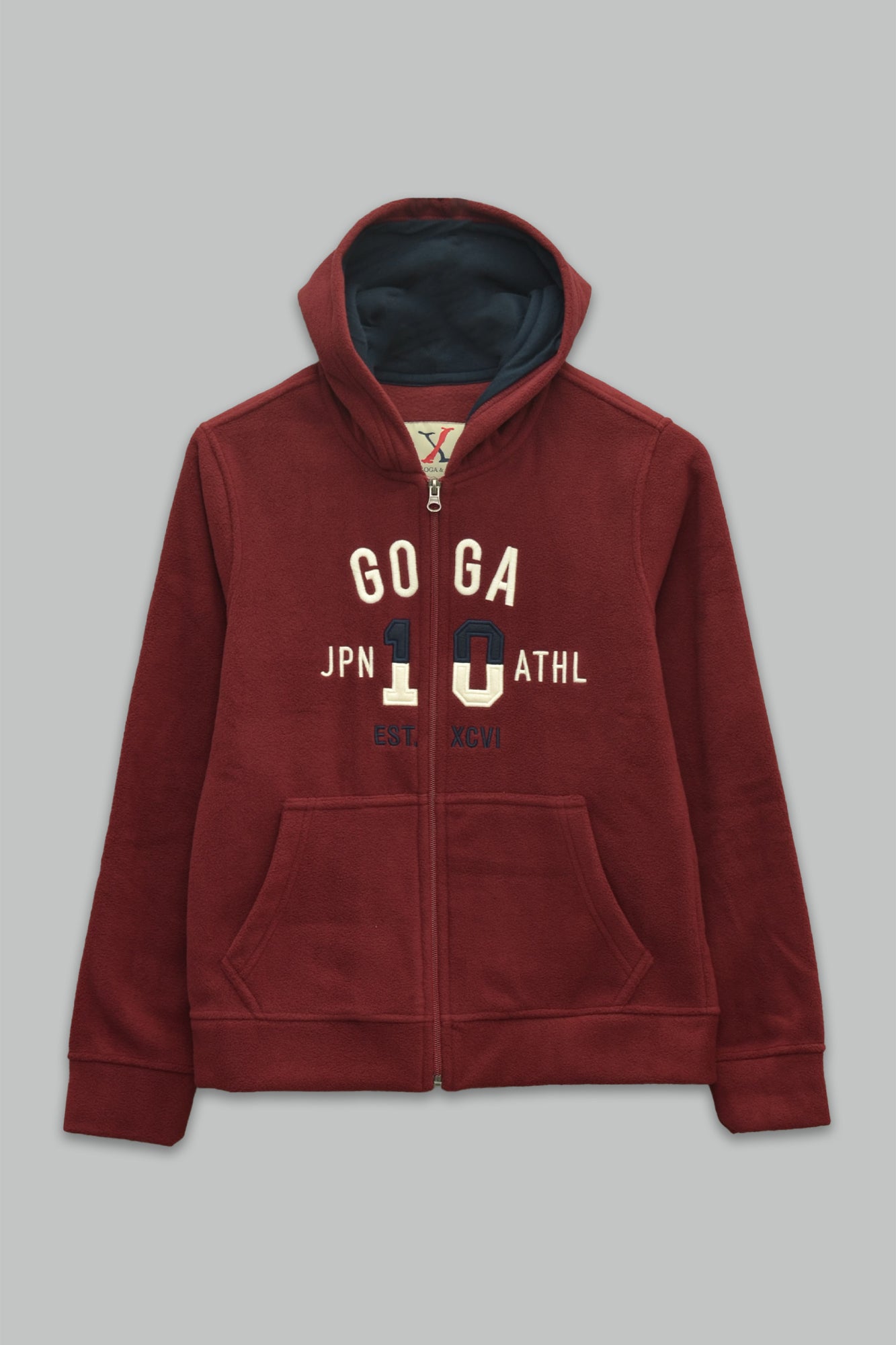 Sudadera polar para Mujer bordada, con manga larga, bolsas frontales y cierre.