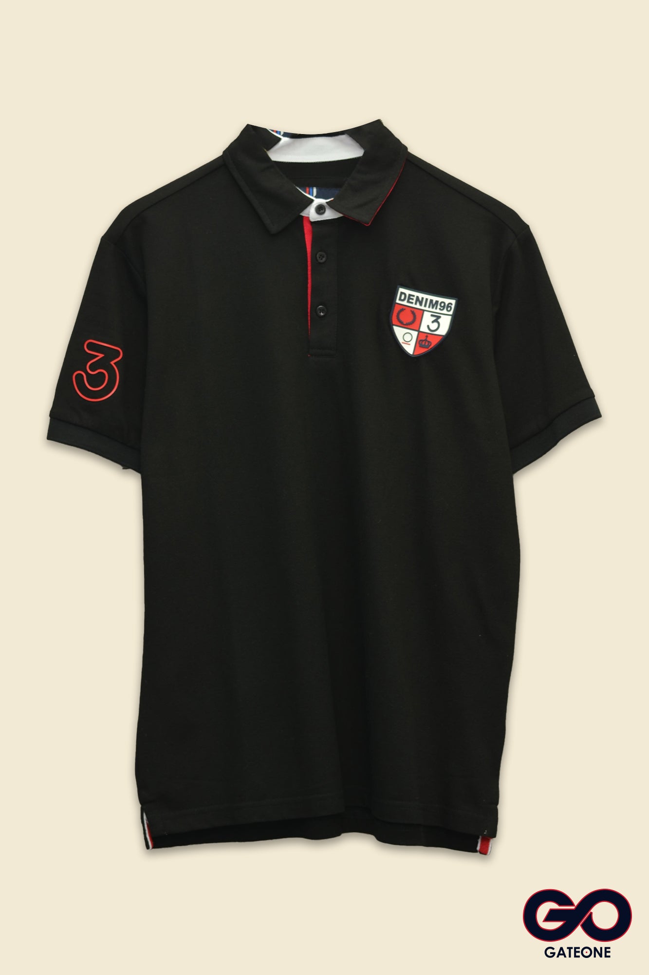 Playera para hombre Tipo Polo Bordada.