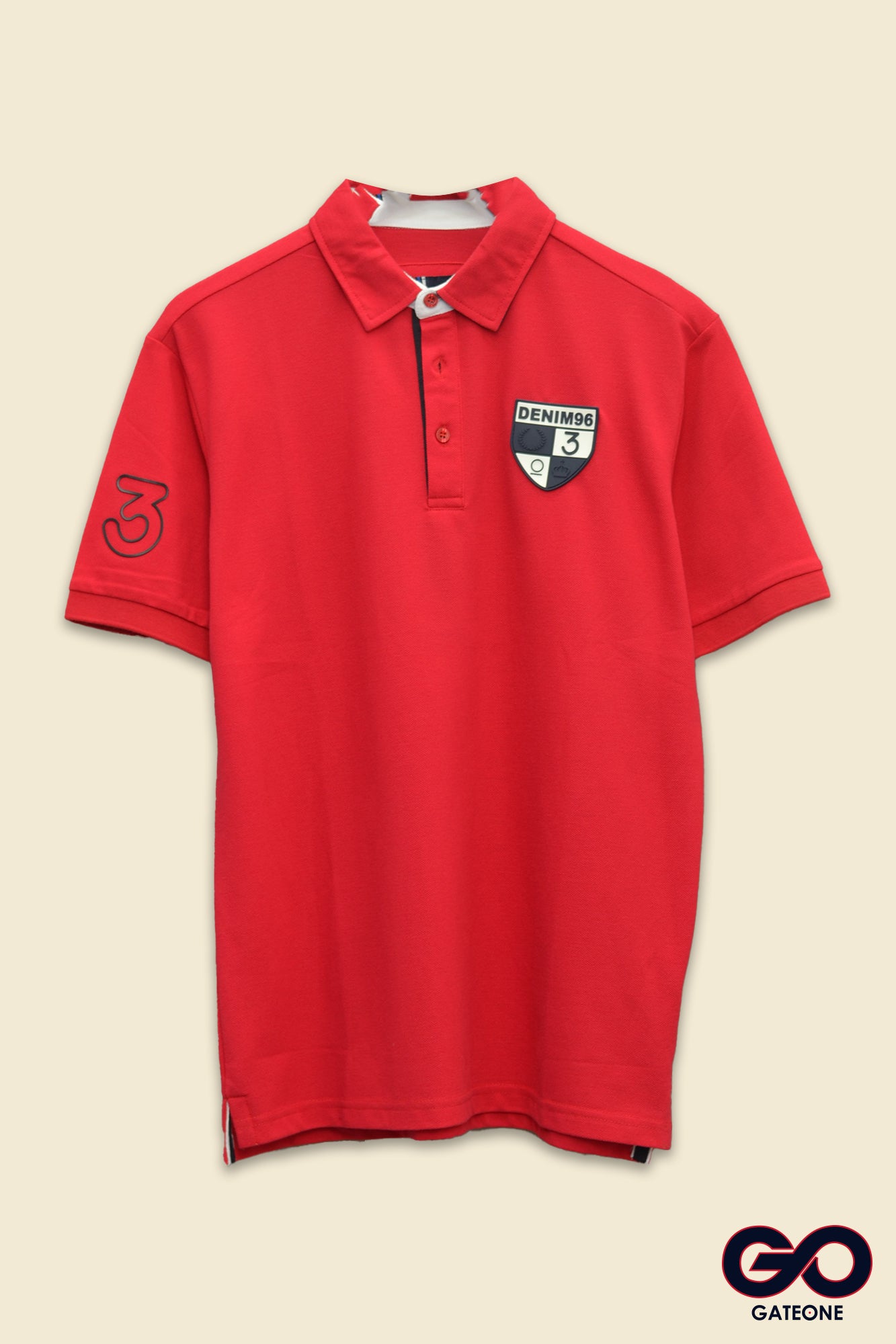 Playera para hombre Tipo Polo Bordada.