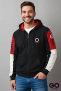 Sudadera para hombre, bolsas frontales y cierre.