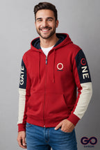 Sudadera para hombre, bolsas frontales y cierre.