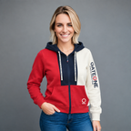 Sudadera para Mujer, bolsas frontales y cierre.