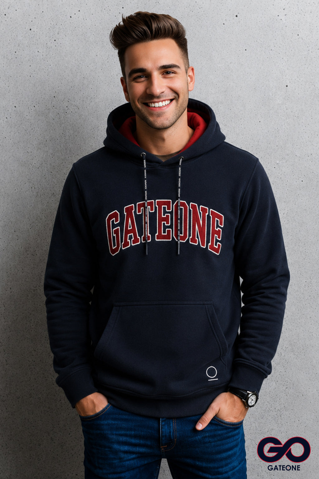 Sudadera para hombre, bolsas frontales.