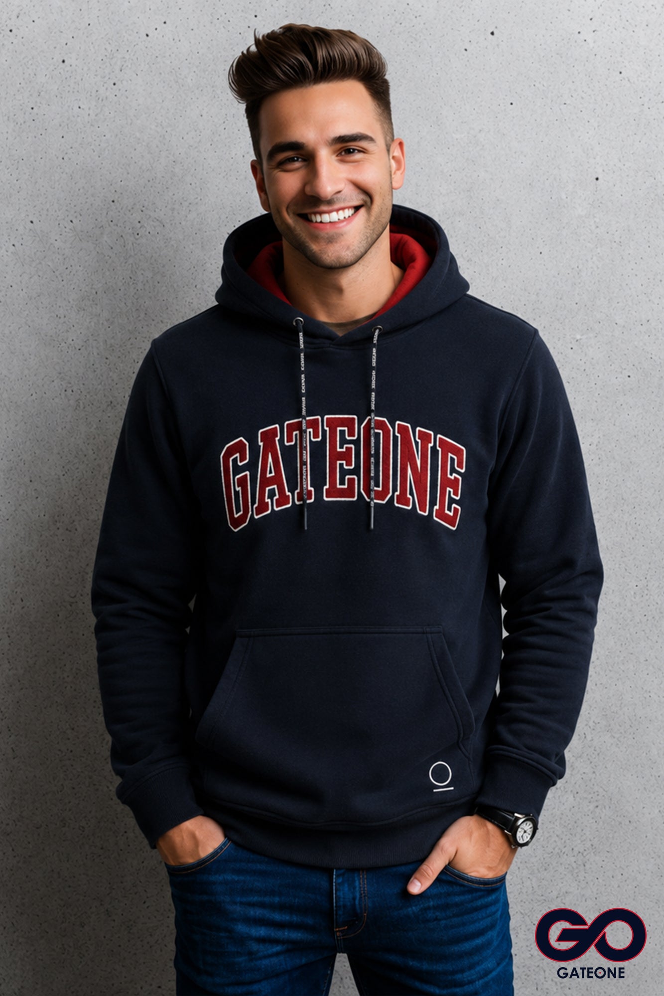 Sudadera para hombre, bolsas frontales.