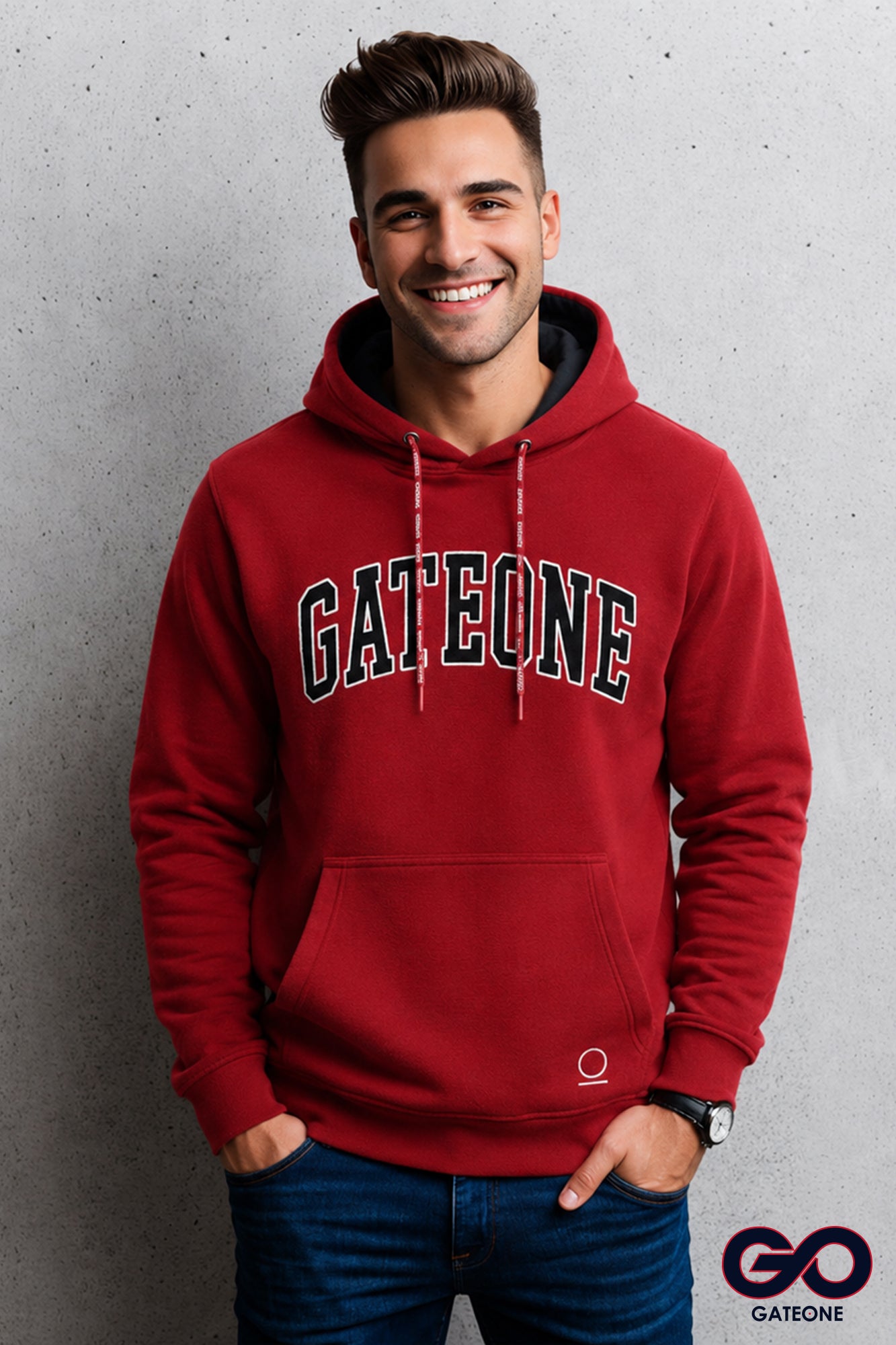 Sudadera para hombre, bolsas frontales.