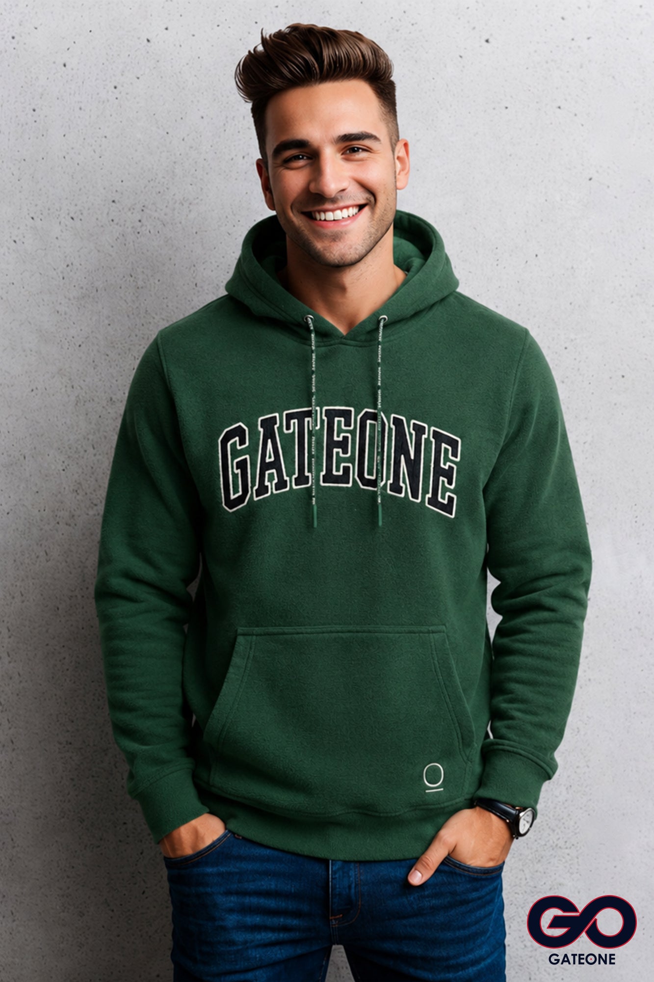 Sudadera para hombre, bolsas frontales.