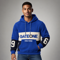 Sudadera para hombre, bolsas frontales y cierre.