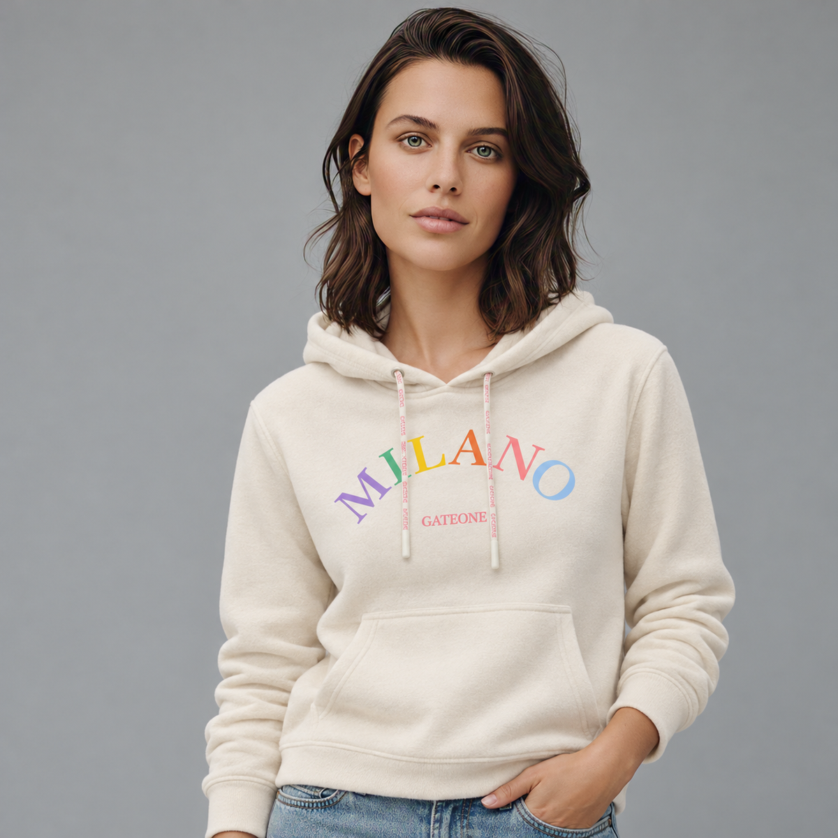 Sudadera para Mujer, bolsas frontales y cierre.