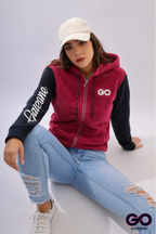 Sudadera Gate One Varsity Color Block Capucha Cierre