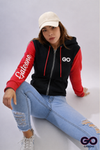 Sudadera Gate One Varsity Color Block Capucha Cierre