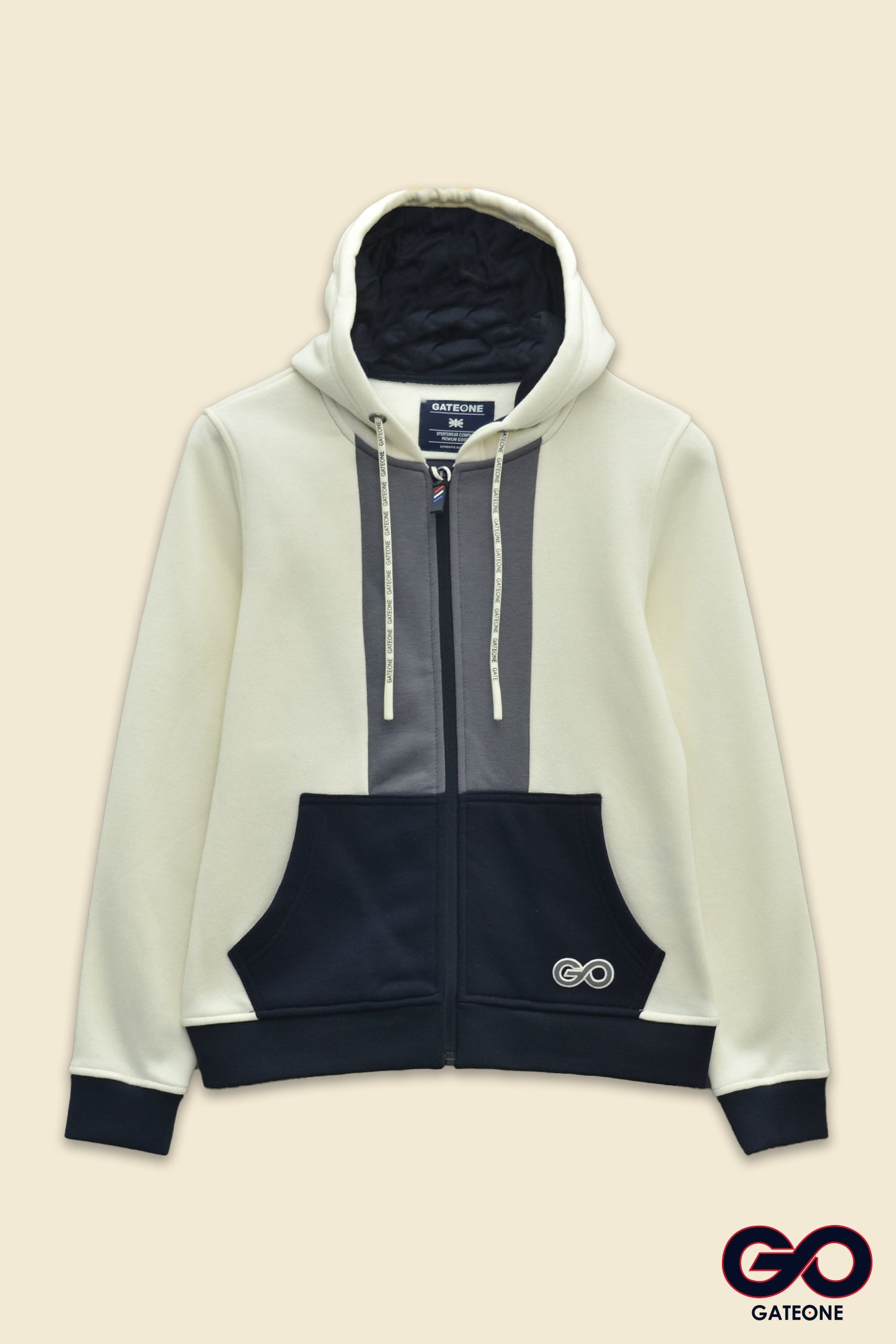 Sudadera para Mujer, bolsas frontales y cierre.
