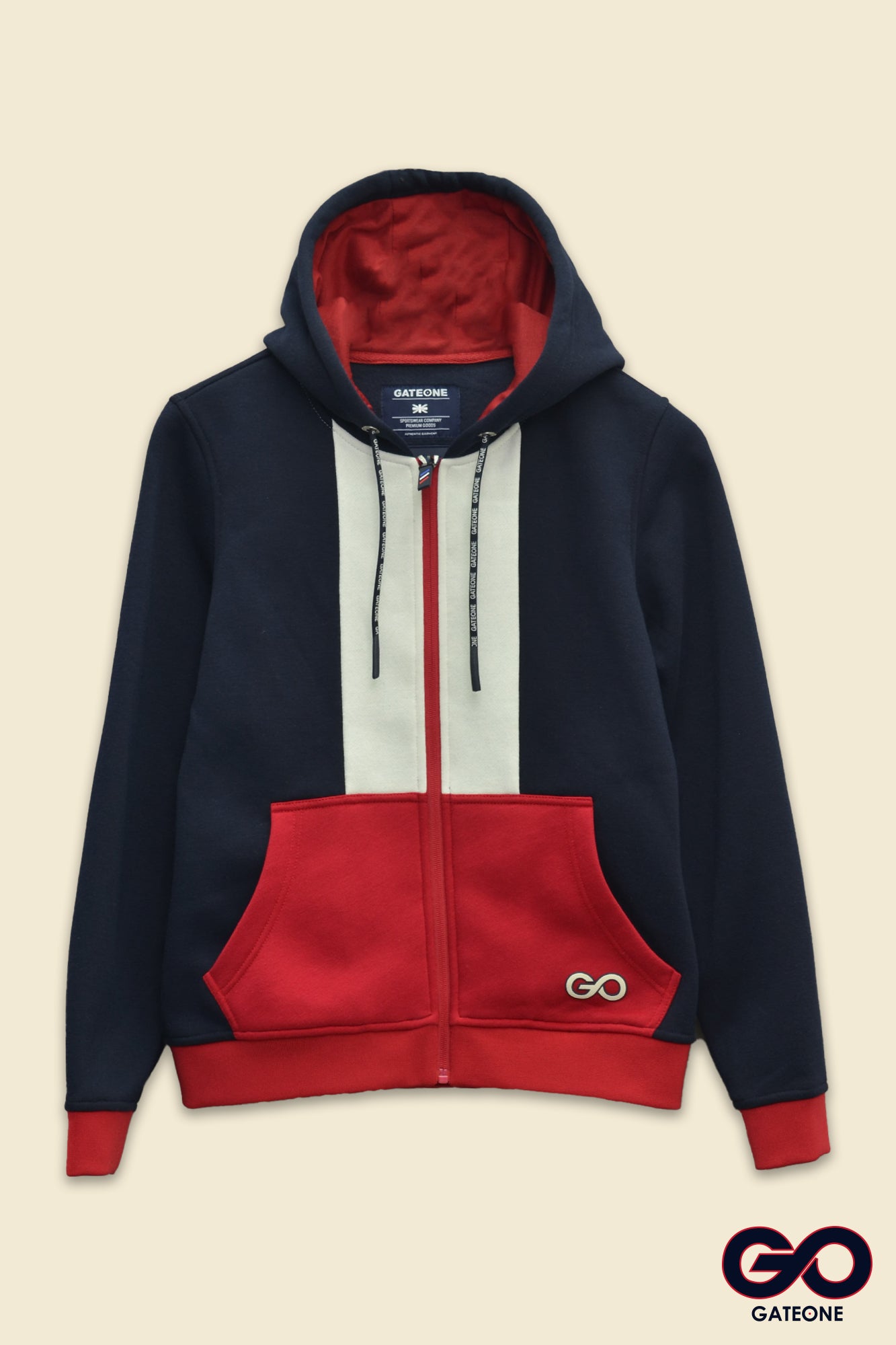 Sudadera para Mujer, bolsas frontales y cierre.
