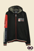 Sudadera para hombre, bolsas frontales y cierre.