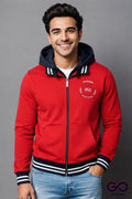 Sudadera para hombre, bolsas frontales y cierre.