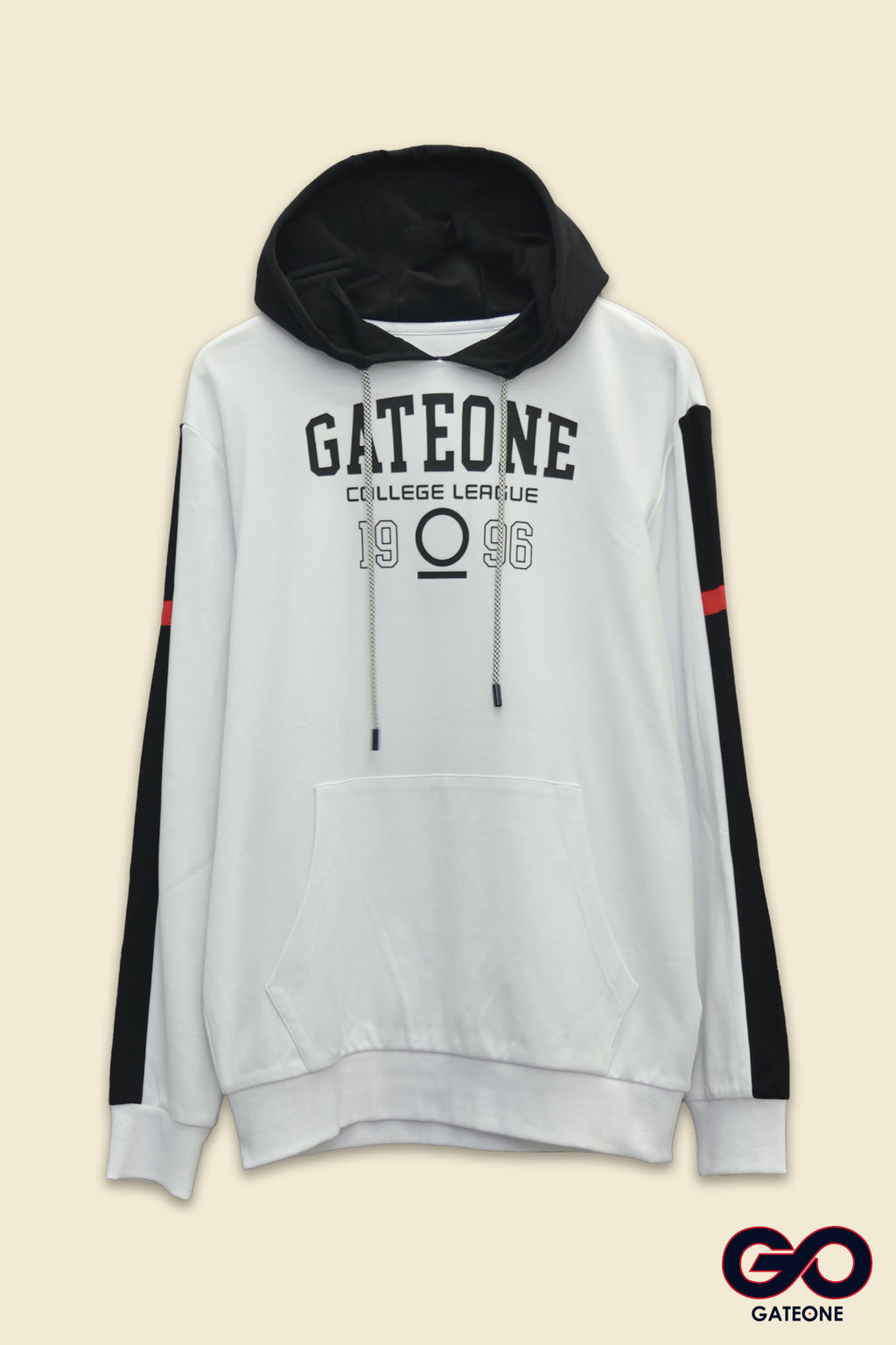 Sudadera para hombre, bolsas frontales y cierre.