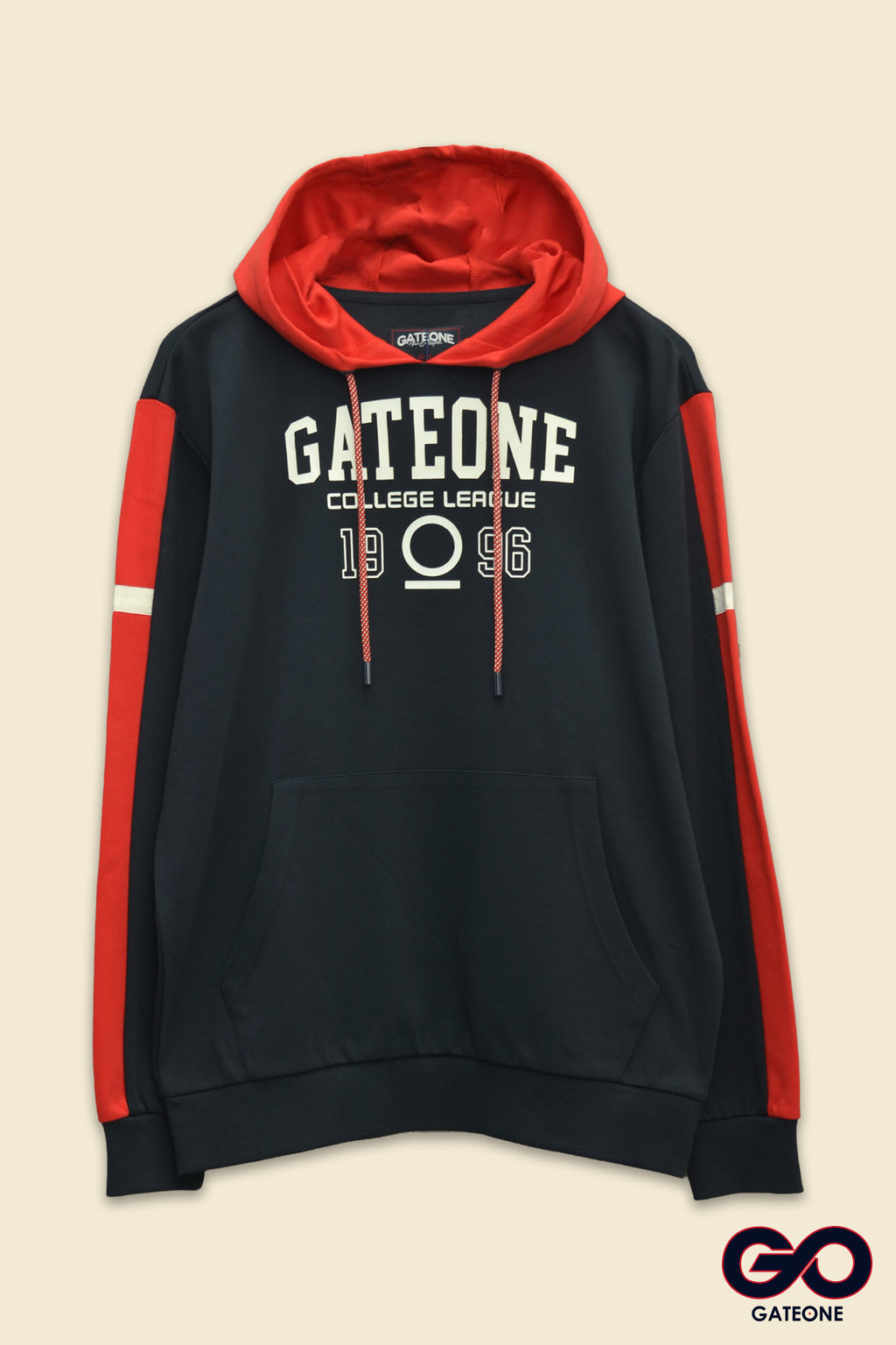Sudadera para hombre, bolsas frontales y cierre.