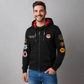 Sudadera para hombre, bolsas frontales y cierre.