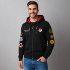 Sudadera para hombre, bolsas frontales y cierre.