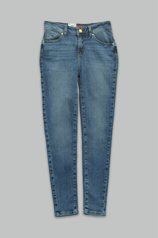 Pantalón skinny fit de mezclilla para mujer