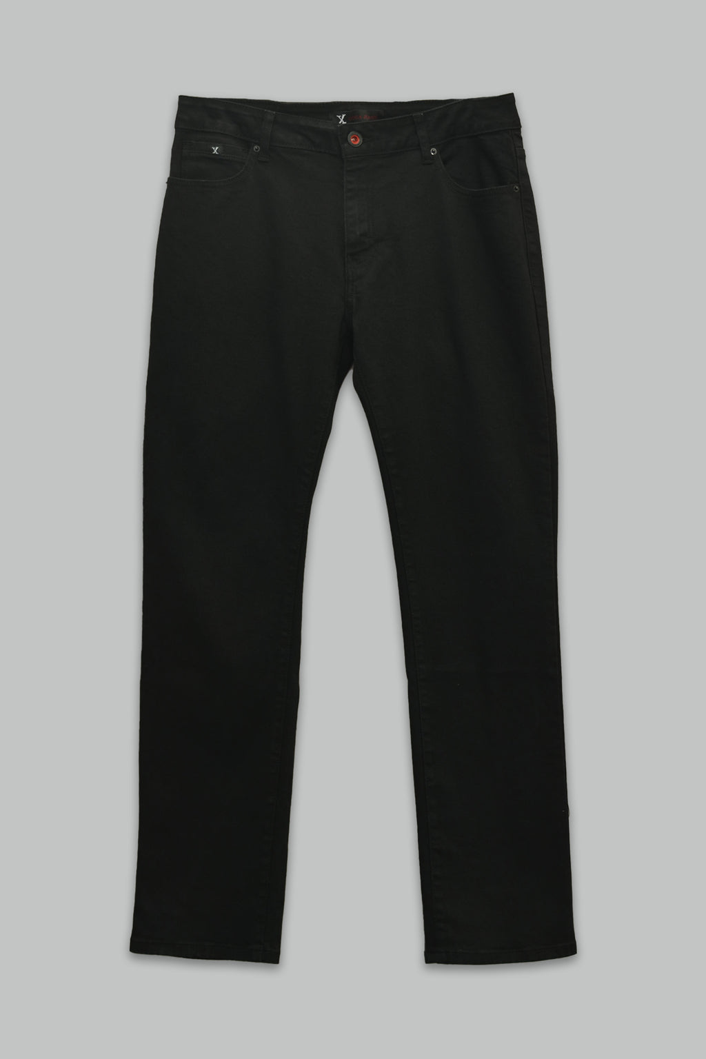 Pantalón Negro de mezclilla Regular Fit Stretch para hombre