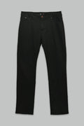 Pantalón Negro de mezclilla Regular Fit Stretch para hombre