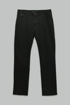 Pantalón Negro de mezclilla Regular Fit Stretch para hombre