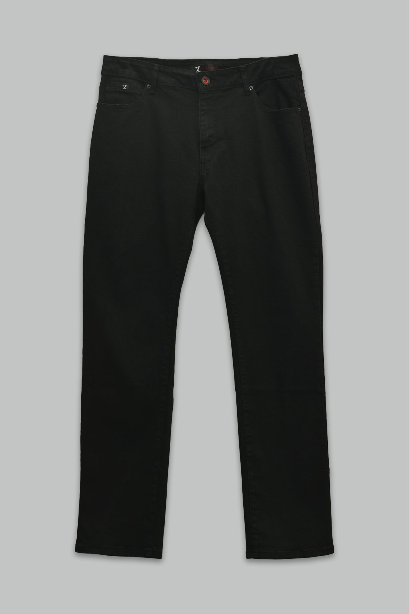 Pantalón Negro de mezclilla Regular Fit Stretch para hombre
