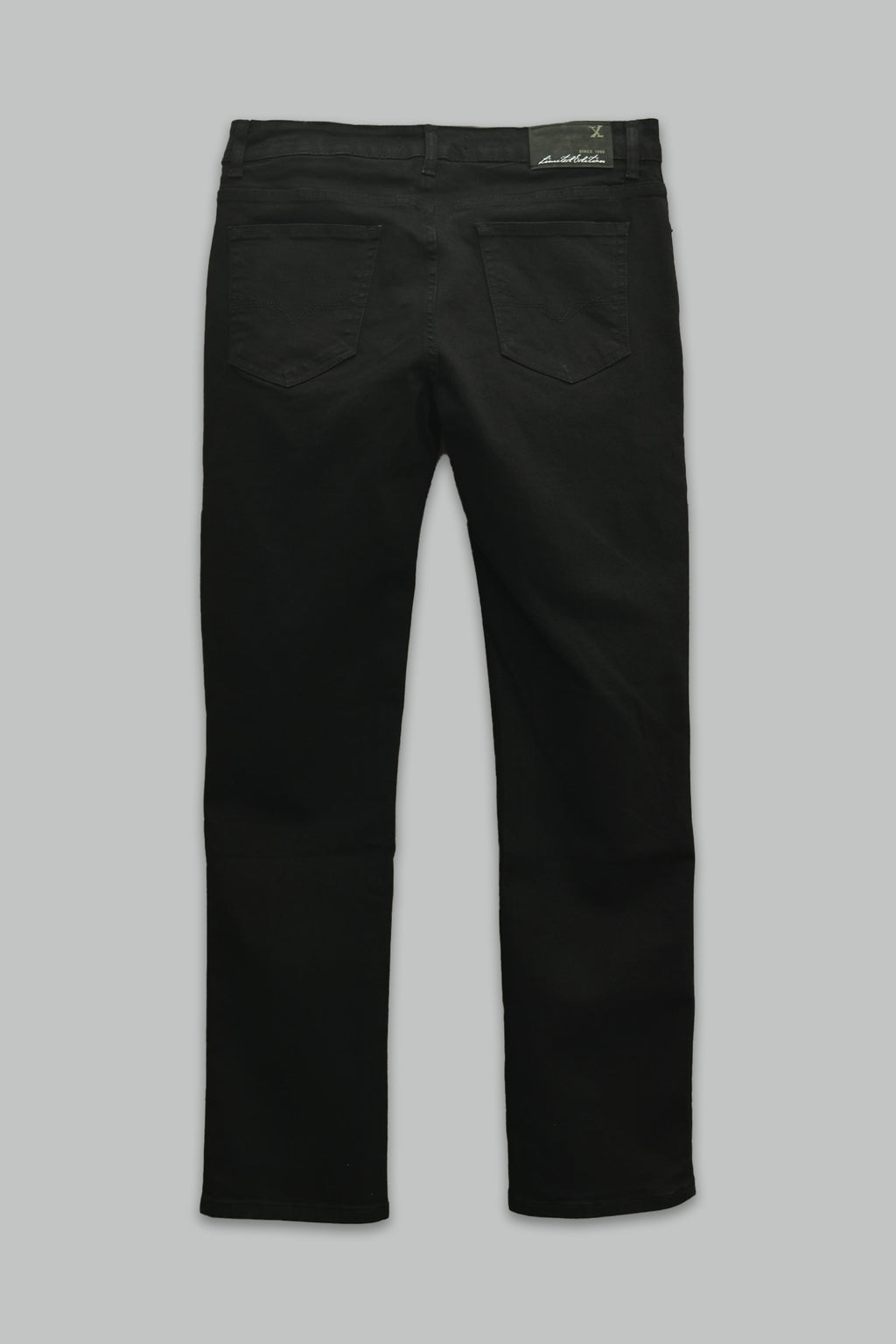Pantalón Negro de mezclilla Regular Fit Stretch para hombre