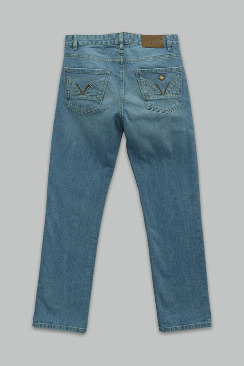 Jeans Goga Regular Fit Lavado Claro con Parche Bordado