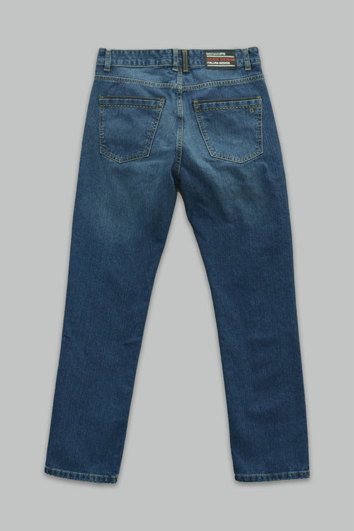 Jeans Goga Regular Fit Lavado Medio 5 Bolsillos