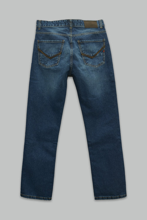 Jeans Goga & Co. Regular Fit Lavado Oscuro Azul 5 Bolsillos