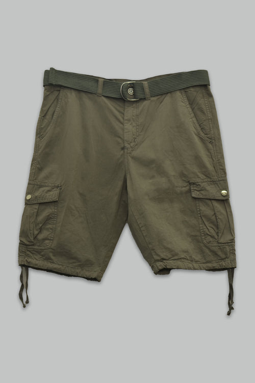 Bermuda de gabardina Cargo con Cinturon para hombre