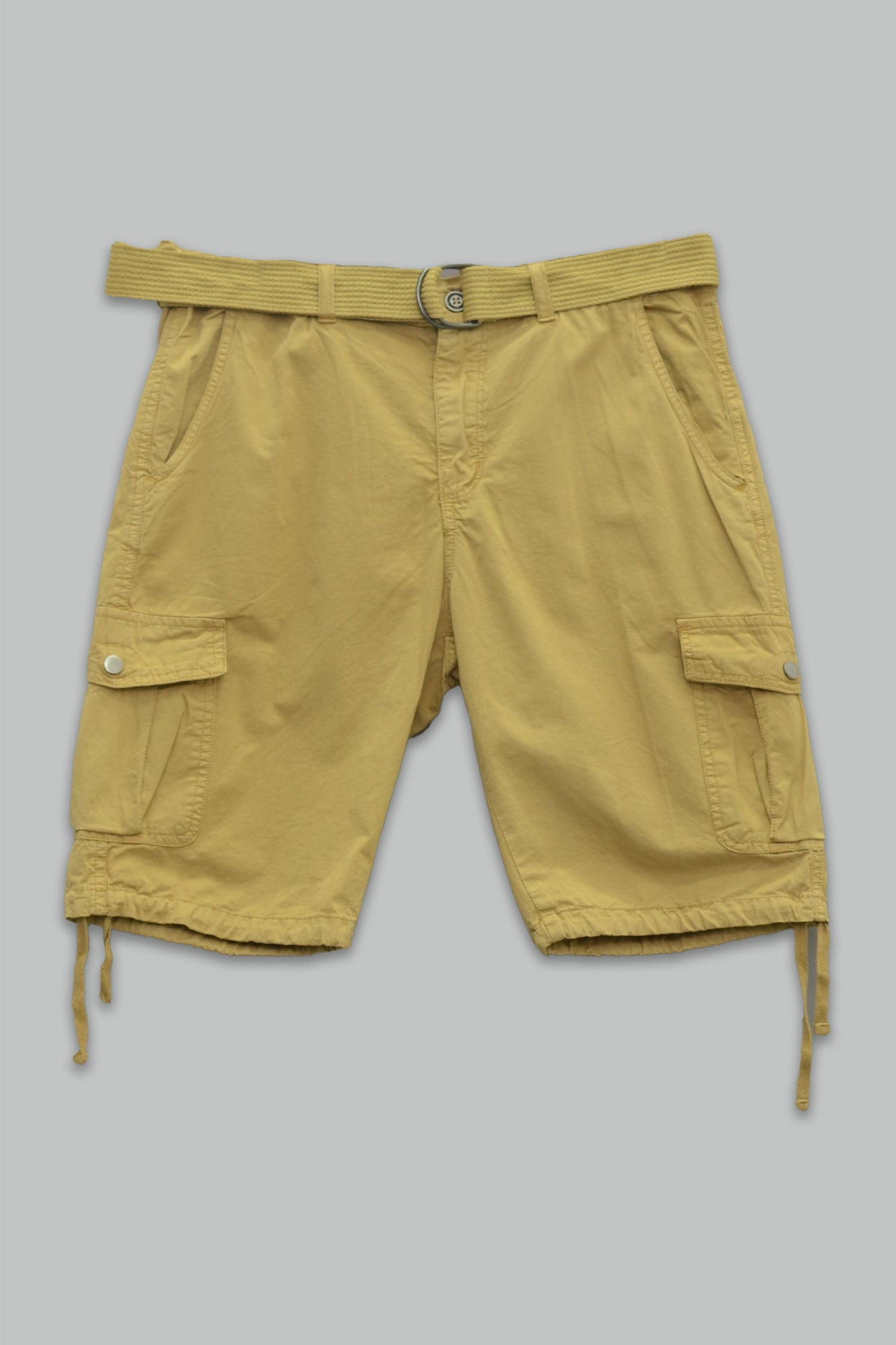 Bermuda de gabardina Cargo con Cinturon para hombre