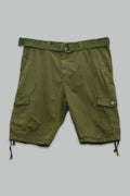 Bermuda de gabardina Cargo con Cinturon para hombre