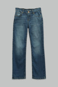 Pantalón Recto Stretch de mezclilla para mujer