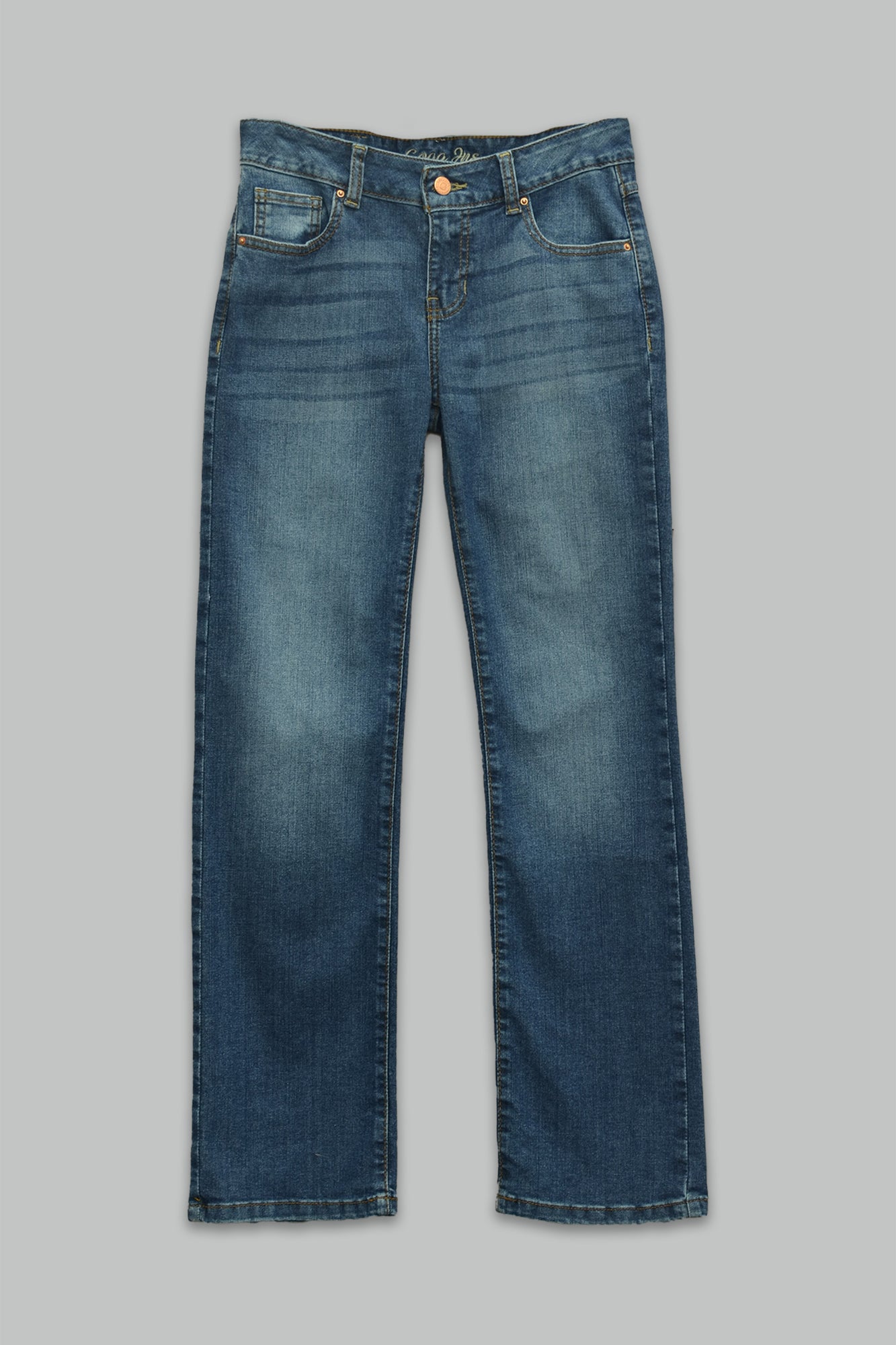 Pantalón Recto Stretch de mezclilla para mujer