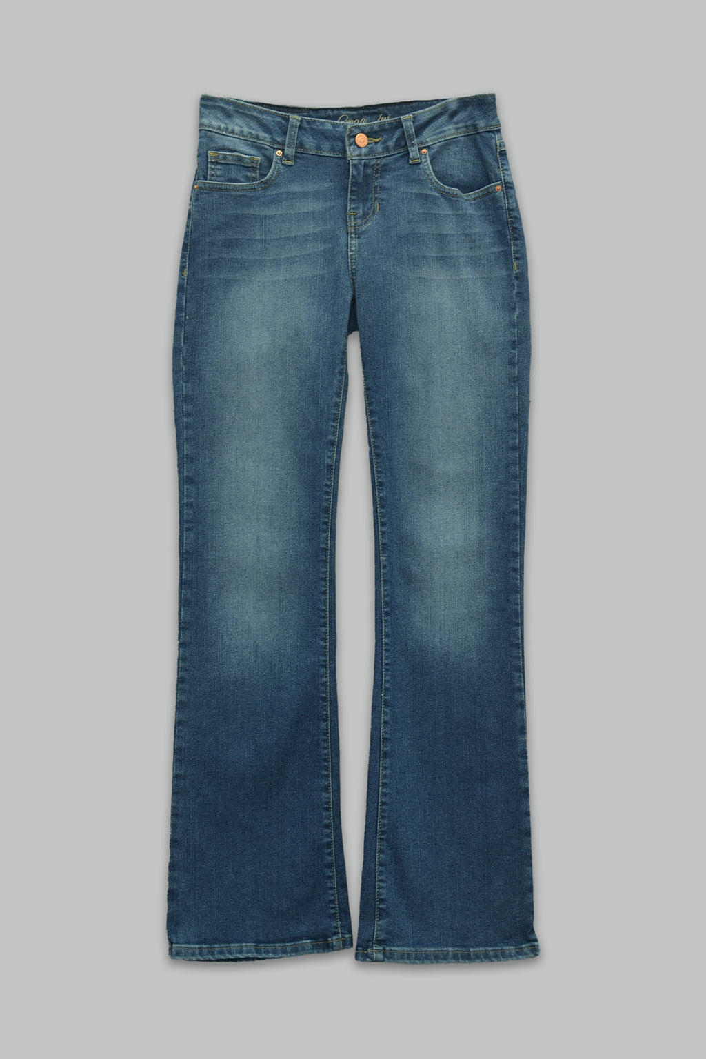 Jeans Mezclilla Stretch corte Acampanado de mezclilla para mujer