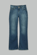 Jeans Mezclilla Stretch corte Acampanado de mezclilla para mujer